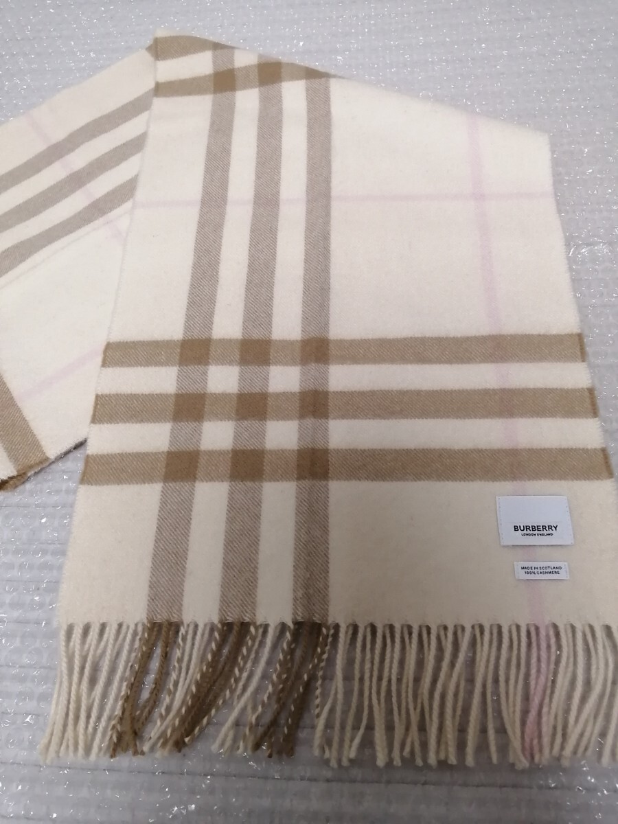 バーバリーロンドンBURBERRY LONDONマフラー ストール ショール スカーフベージュ無地カシミヤカシミア100％縦121 バーバリーロンドンBURBERRY LONDONマフラー ストール ショール