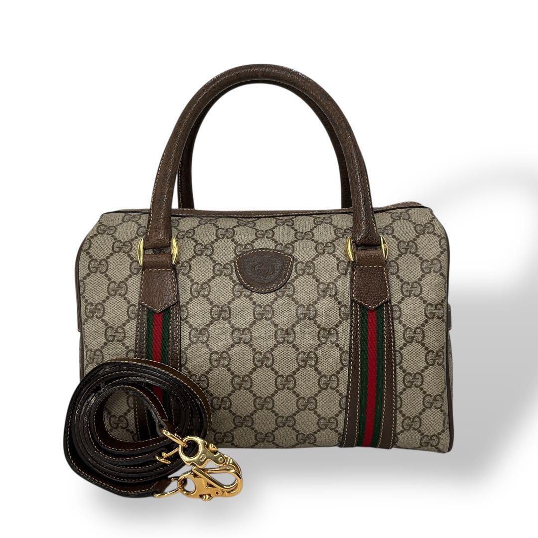 良品 極希少！gucci シェリーライン ハンドバッグ ミニボストンバッグ