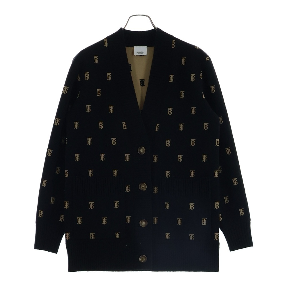 BURBERRY バーバリー モノグラム カーディガン Burberry - モノグラム ウール カシミア ブレンド オーバーサイズ