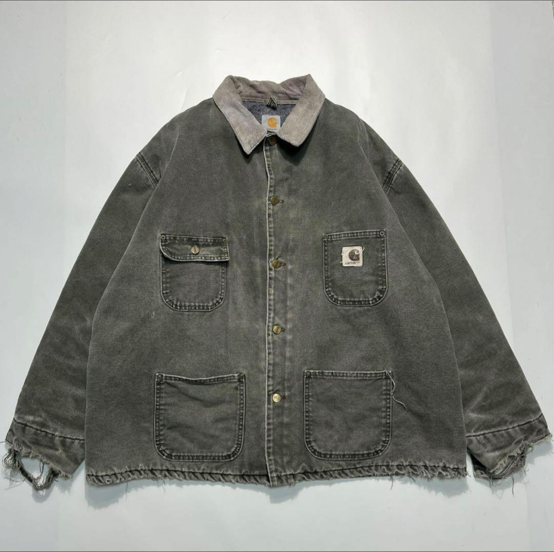 carhartt チョアコート XL カバーオール ブラウン 鬼フェード ボロ