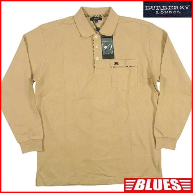 BURBERRY LONDON バーバリー ポロシャツ ベージュ ノバチェック S