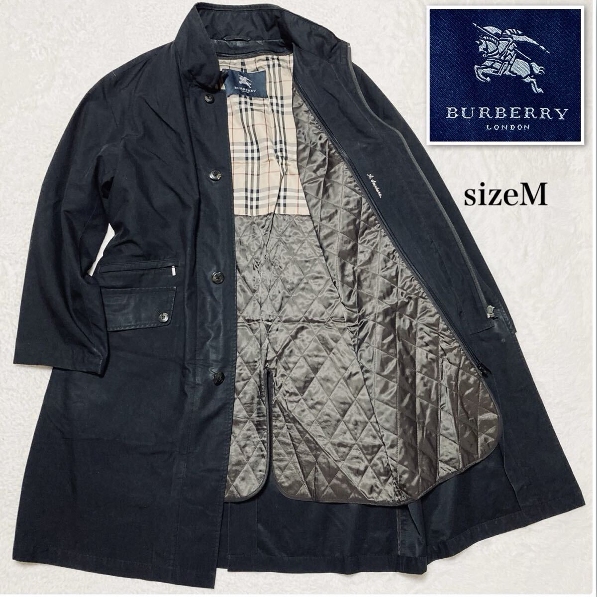 BURBERRY LONDON ステンカラー コート ライナー カシミヤ混 バーバリー