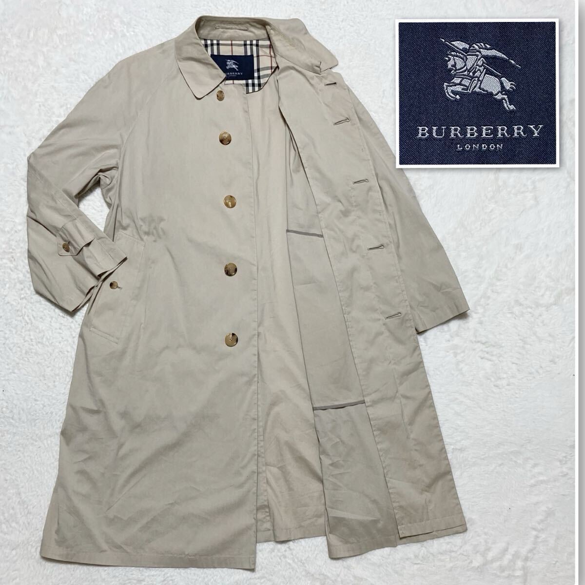 美品】BURBERRY 最高級 ノバチェック ステンカラーデザイン スプリング