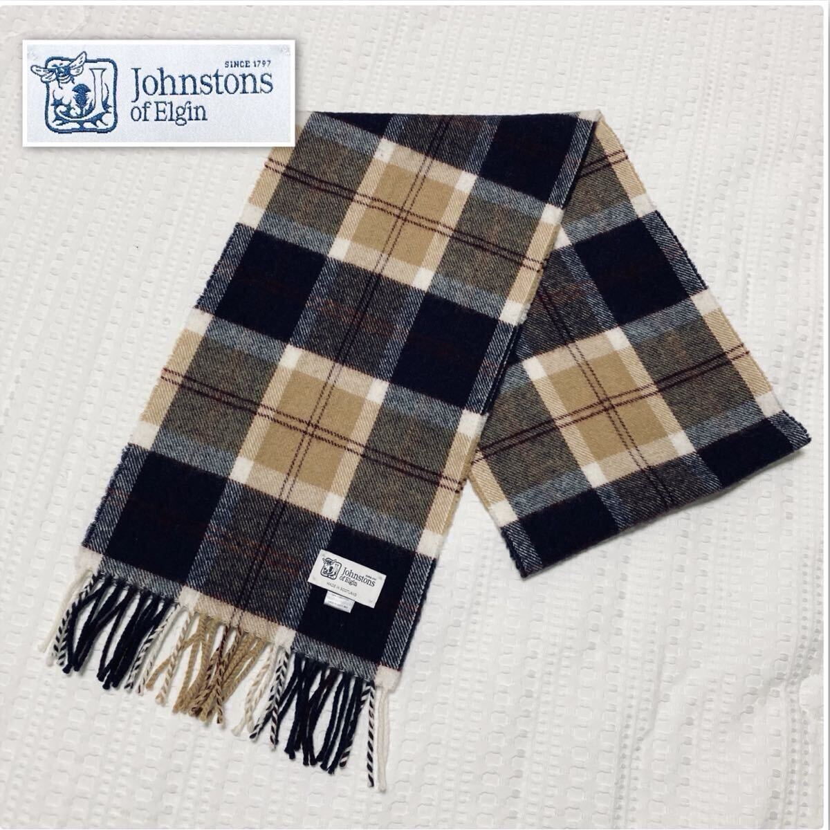 定番BURBERRY LONDONバーバリーノバチェックマフラーラムウール英国製