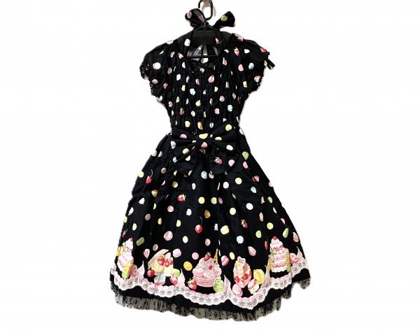Preview of Angelic Pretty アンジェリック プリティ 夢見るマカロンワンピース ブラック 黒 ロリータファッション ■佐402 三