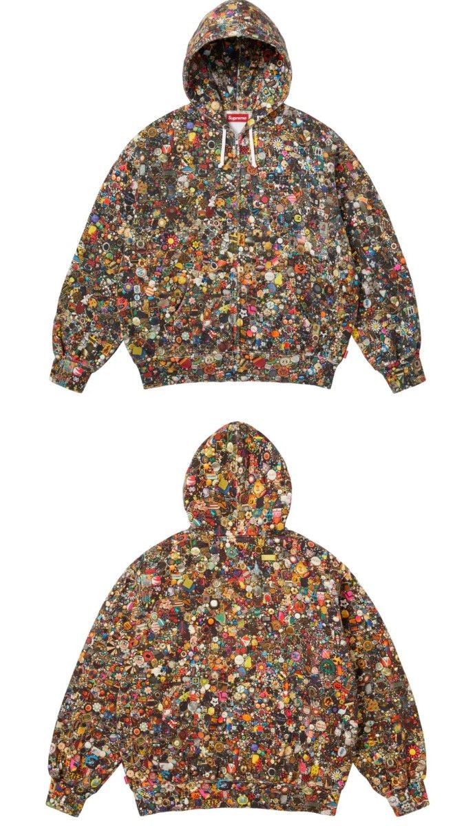 Supreme x Mike Kelley Zip Up Hooded Sweatshirt 