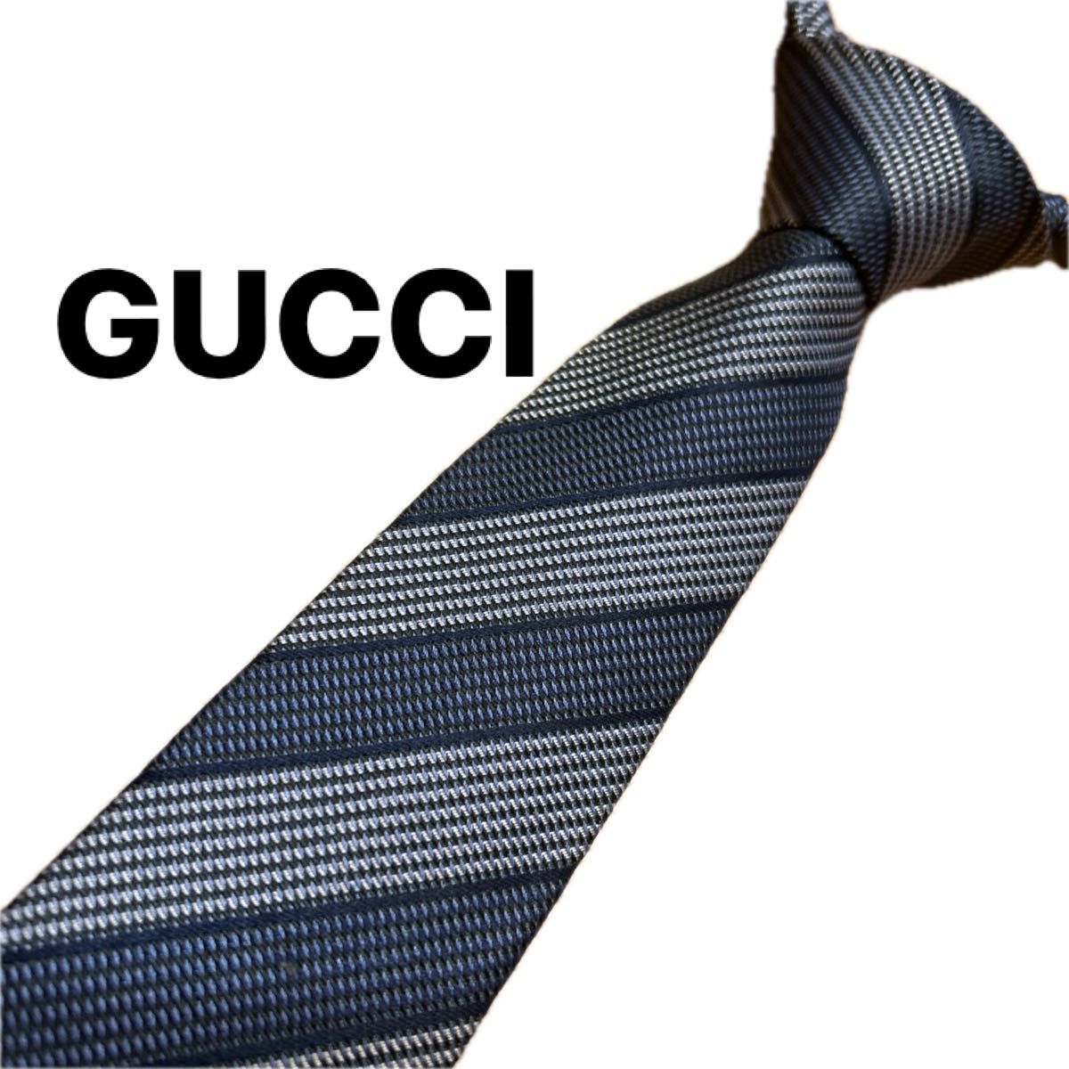 極美品 GUCCI グッチ ネクタイ インターロッキング GG柄 モノグラム 