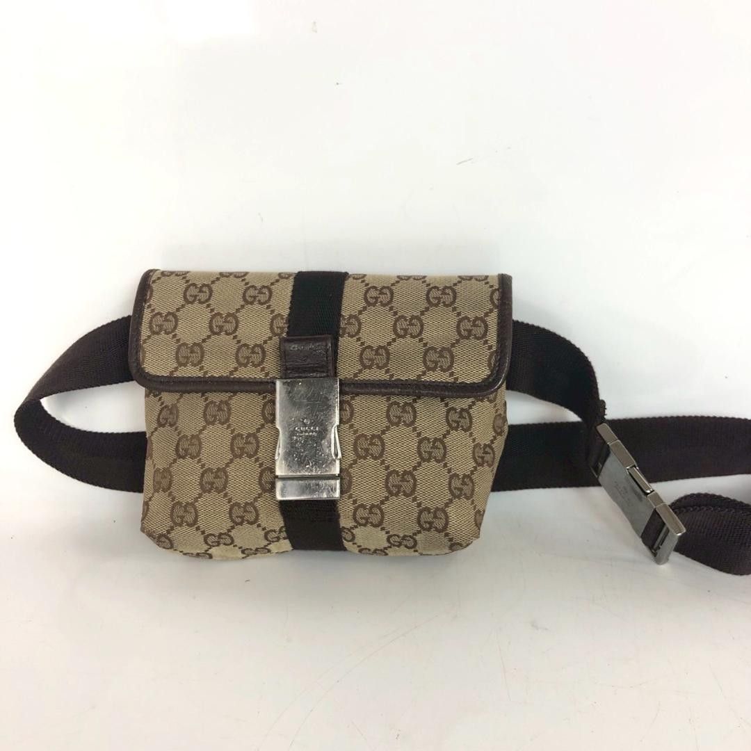 GUCCI グッチ GGキャンバス ウエストバッグ ボディバッグ シェリー