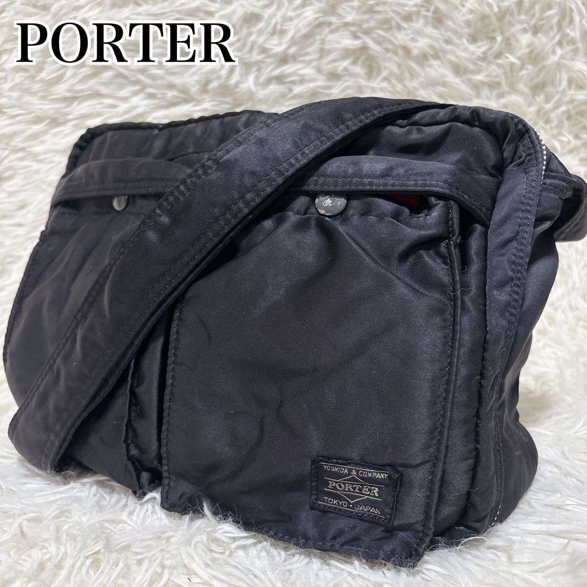 未使用に近い PORTER ポーター タンカー ショルダーバッグ 二層