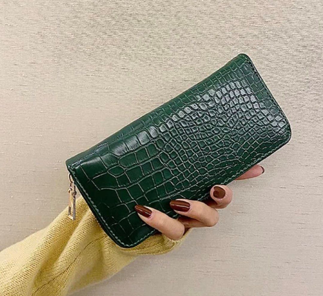 LEZOPHIS] クロコダイル 長財布 【風水師監修】 牛革 型押し 財布 