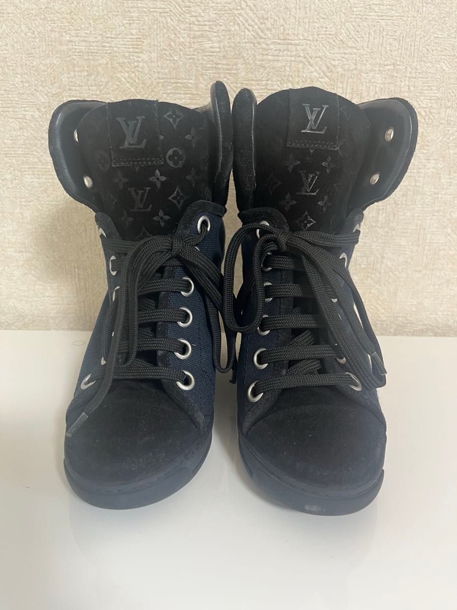✨専用✨ ルイヴィトン モノグラム スエード調 スニーカー 36.5 ☆美品☆ LOUIS VUITTON ルイ・ヴィトン スニーカー スエード エナメル