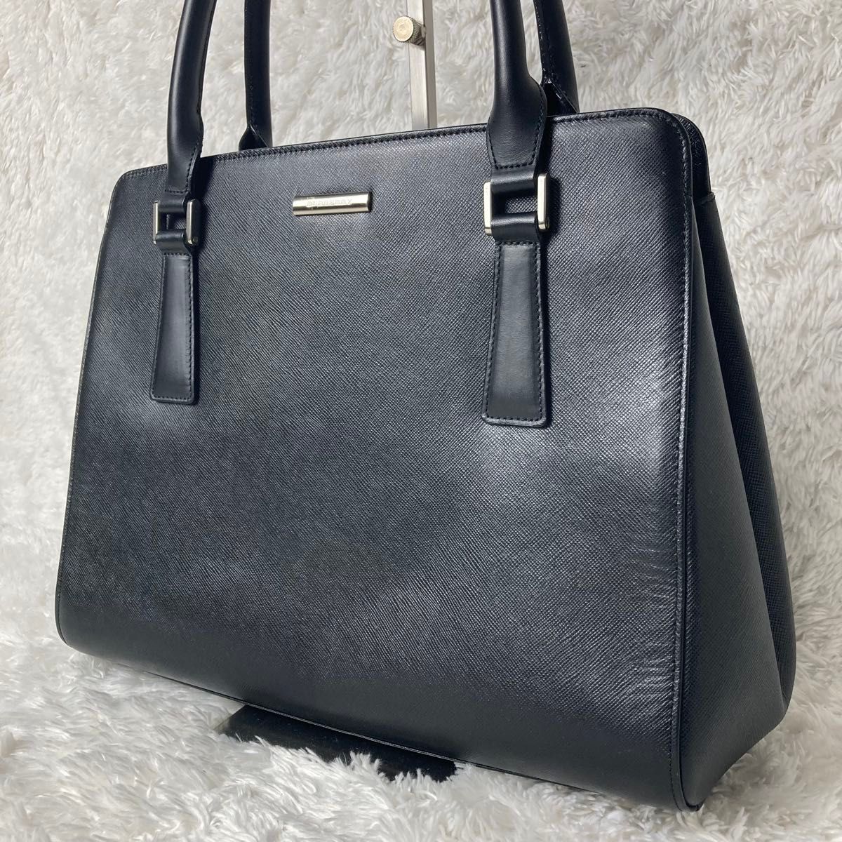 新品未使用】ファミリア 黒系チェックトートバッグ レッスンバッグ
