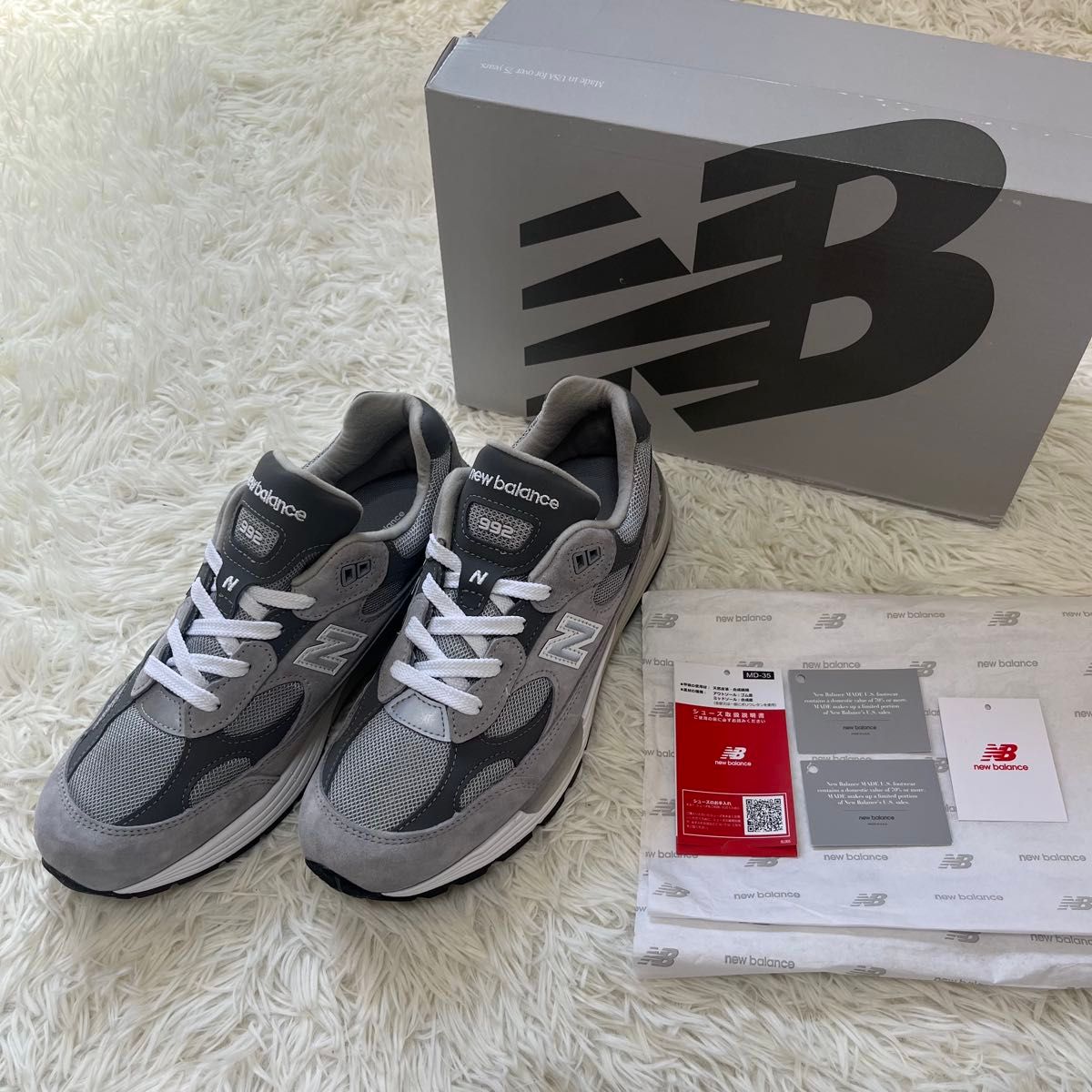 未使用 27cm NEW BALANCE 992 ローカットスニーカー 2025 グレー 