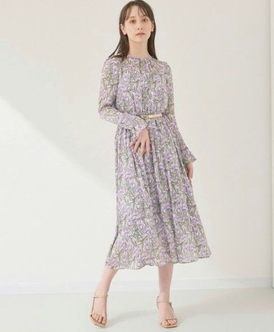 ANAYI アナイ 【2025 SS 】ドローイング フラワープリント シャツ
