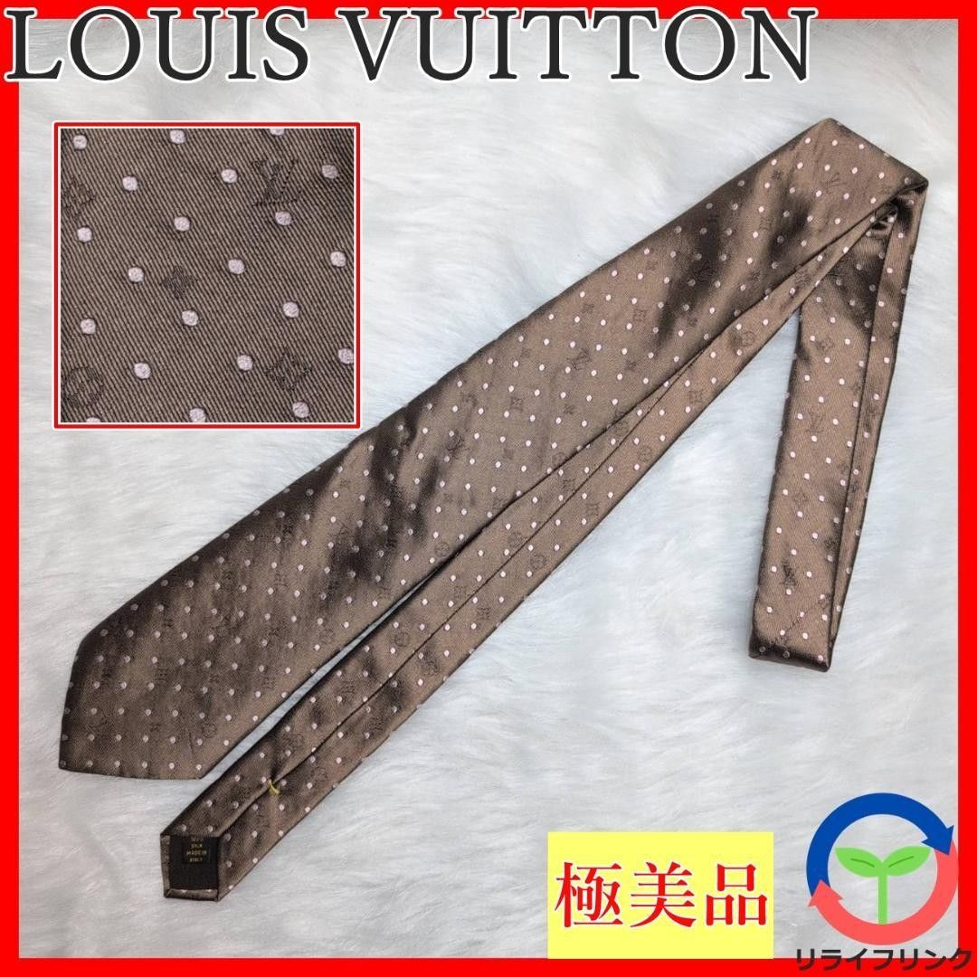 ブランド別 【極美品】LOUIS VUITTON ネクタイ モノグラム ジャガード