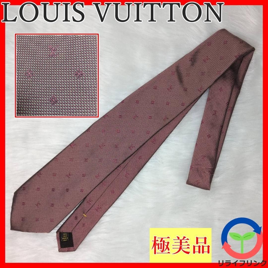 極美品 LOUIS VUITTON ルイヴィトン ネクタイ ブラック ダミエ