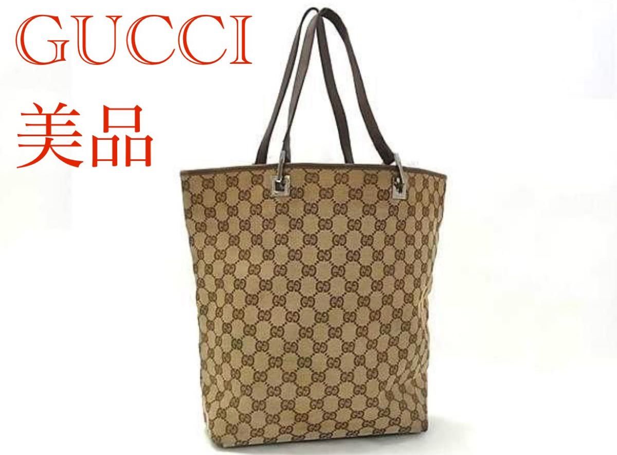 GUCCI GGキャンバス トートバッグ ハンドバッグ レザー | Shop at