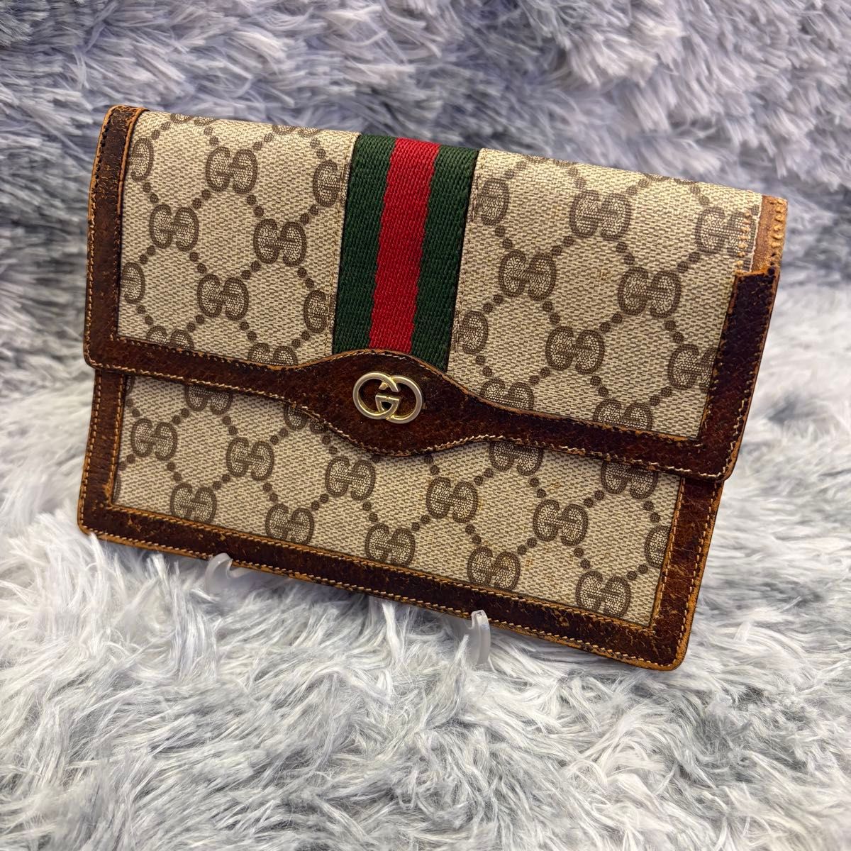 GUCCI グッチ GGスプリーム シェリーライン クラッチバッグ オールド