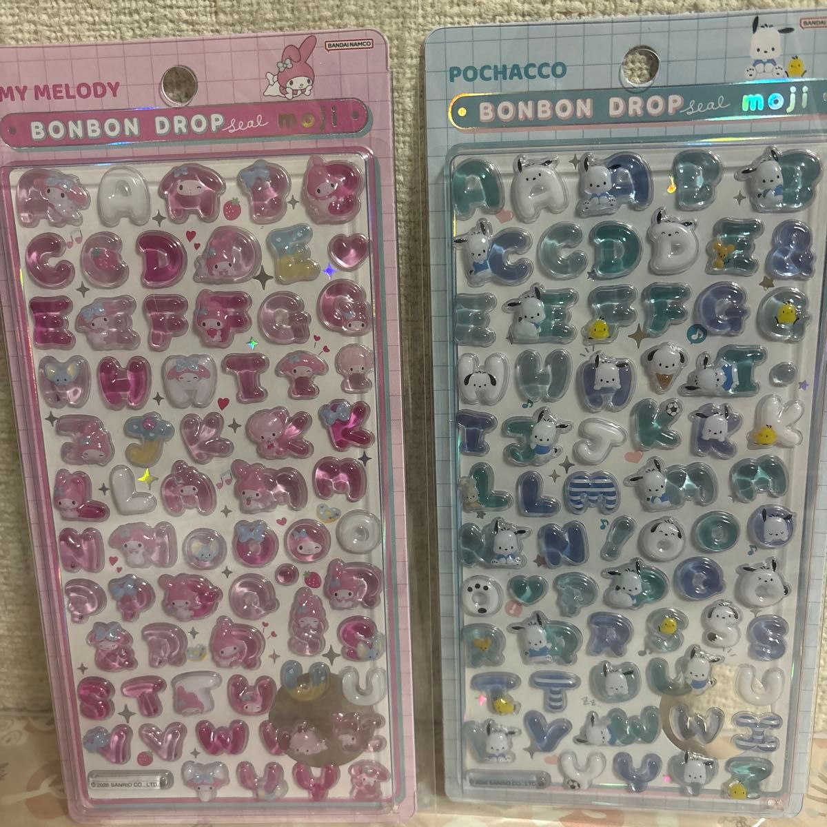 正規品】ボンボンドロップシール新作 サンリオ 文字 8枚セット | Shop