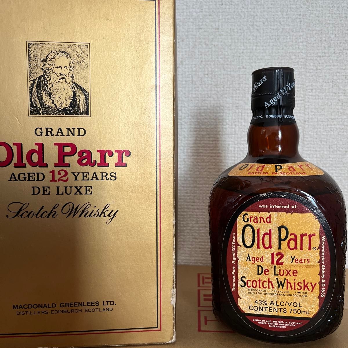 Grand Old Parr グランドオールドパー 18年 750ml 空瓶3本セット