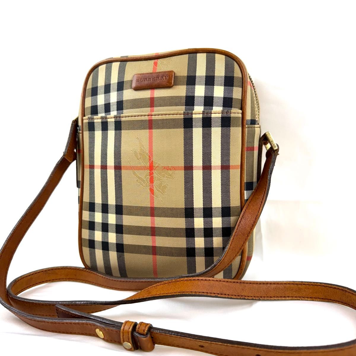 美品 バーバリー ショルダーバッグ ノバチェック メガチェック 