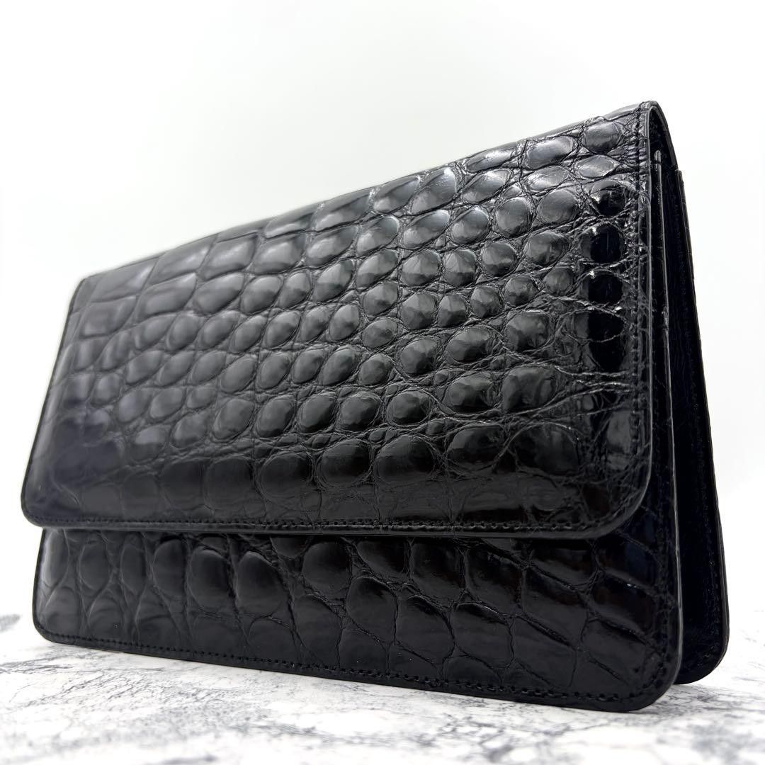 Y45 センター取り クロコダイル セカンドバッグ メンズ 新品 未使用