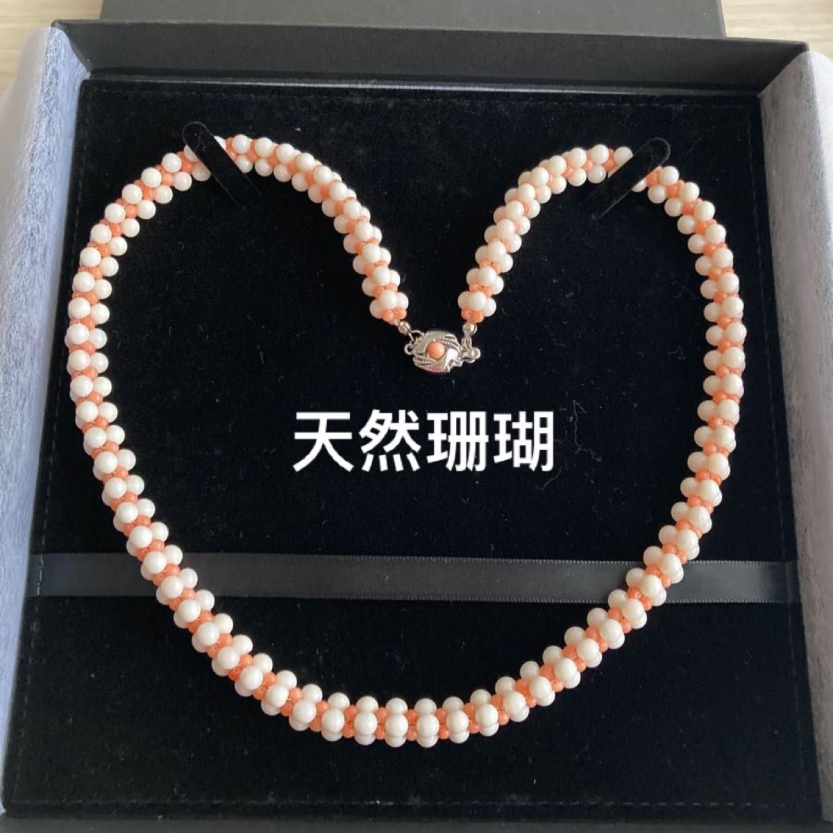 天然白珊瑚 本珊瑚 SILVER ペンダントトップ ネックレス(1112) 珊瑚