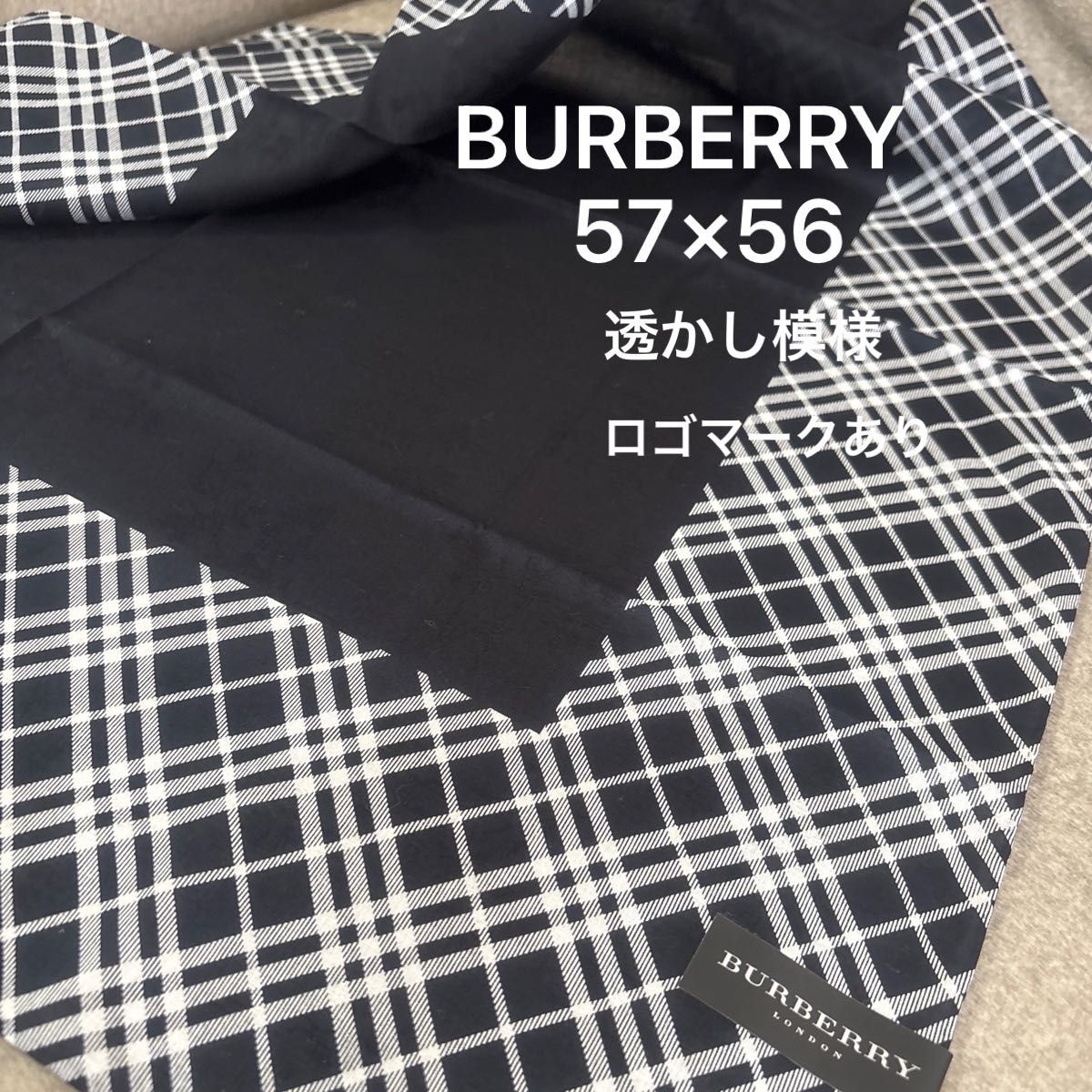 新品タグ付きBURBERRY/バーバリー/シルクスカーフ&コットンハンカチ