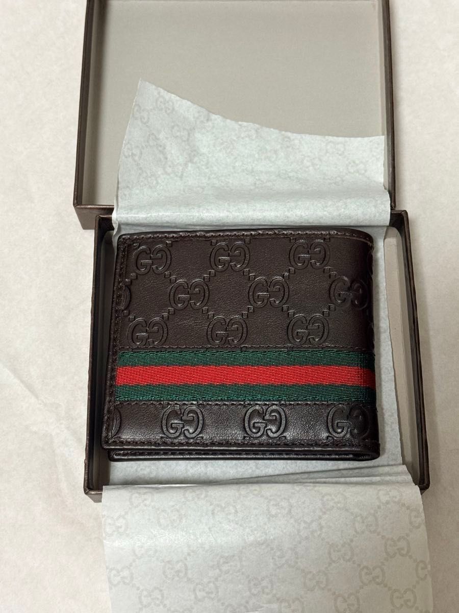 GUCCI グッチ キーケース 6連 GG柄 シェリーライン ブラウン