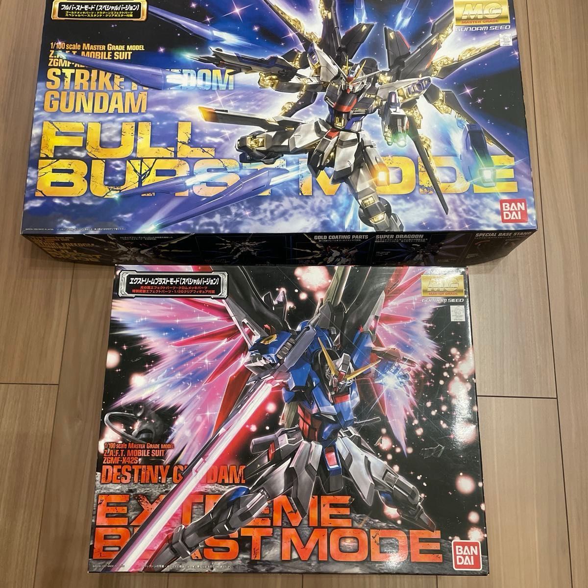 MG デスティニーガンダム 、ストライクフリーダムガンダムSET 未組立