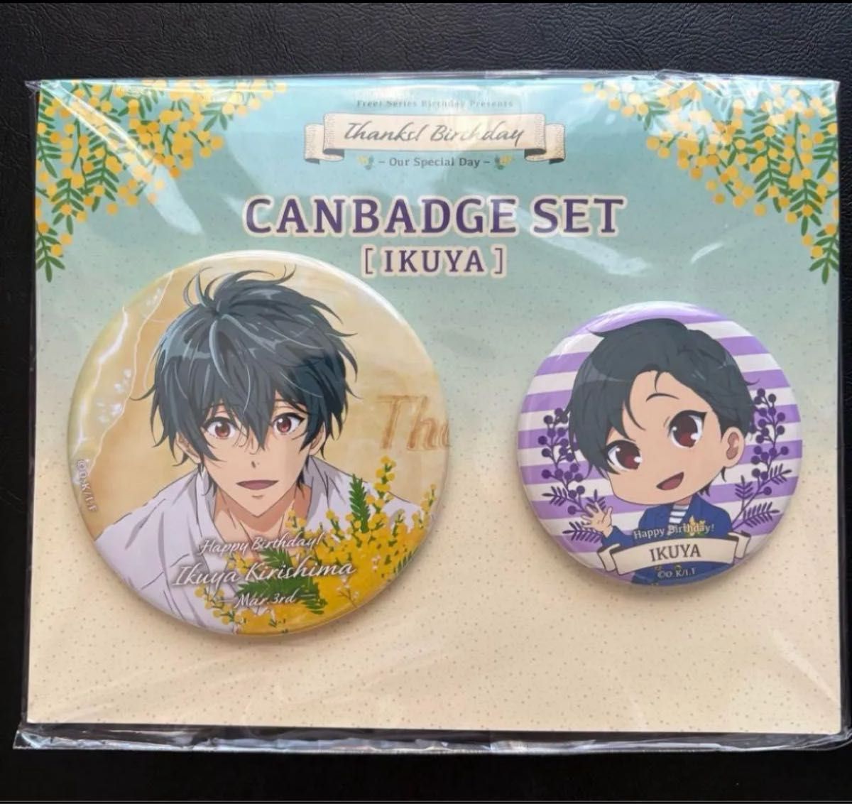 バッジ・ピンズ 桐嶋郁弥 Link up Smile! Birthday 缶バッジ2個セット 