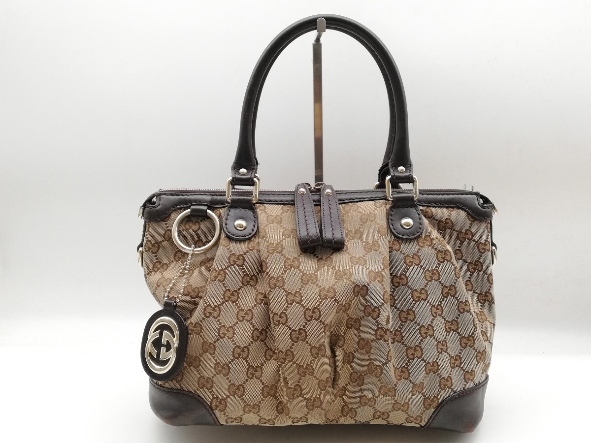 GUCCI グッチ GGキャンバス ディアマンテ スーキー ハンドバッグ