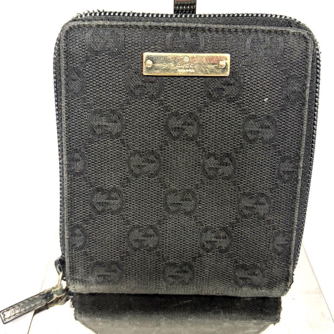 本物グッチGUCCI二つ折りGG柄コンパクトミラー鏡旅行トラベルメンズ