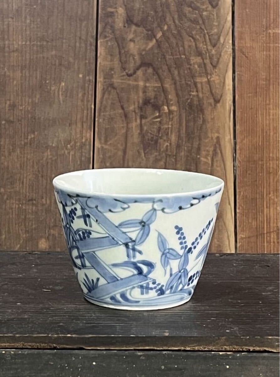 伊万里染付みじんこ手蕎麦猪口7個 [B27398] 古伊万里 染付みじんこ手蕎麦猪 2個セット | Shop at JDirectItems