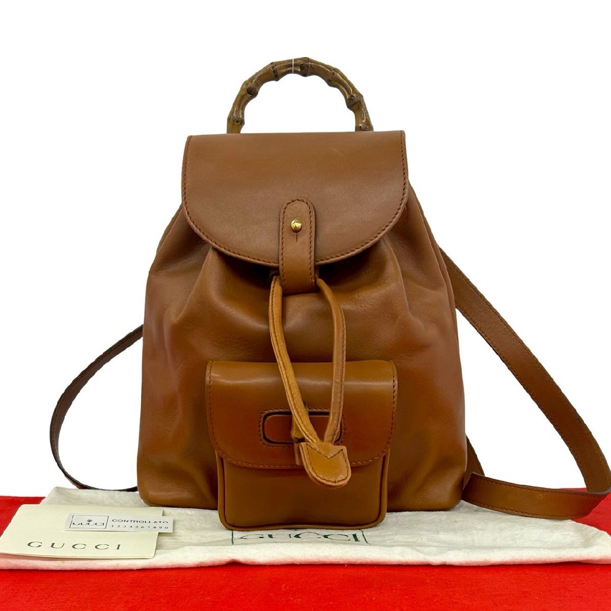 極 美品 袋付き GUCCI グッチ オールドグッチ ヴィンテージ バンブー 