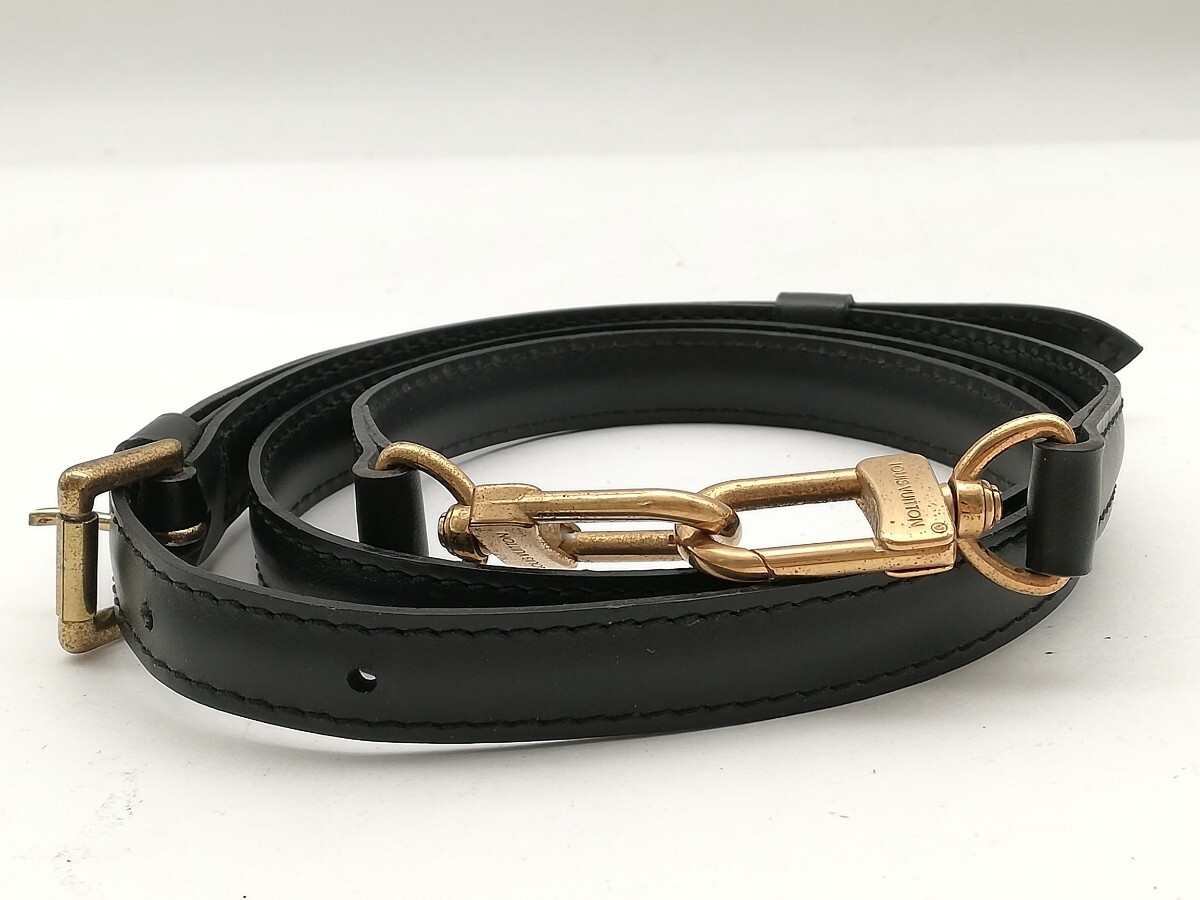 美品 LOUIS VUITTON ネームタグ ポワニエ エピ ノワール レザー ルイ