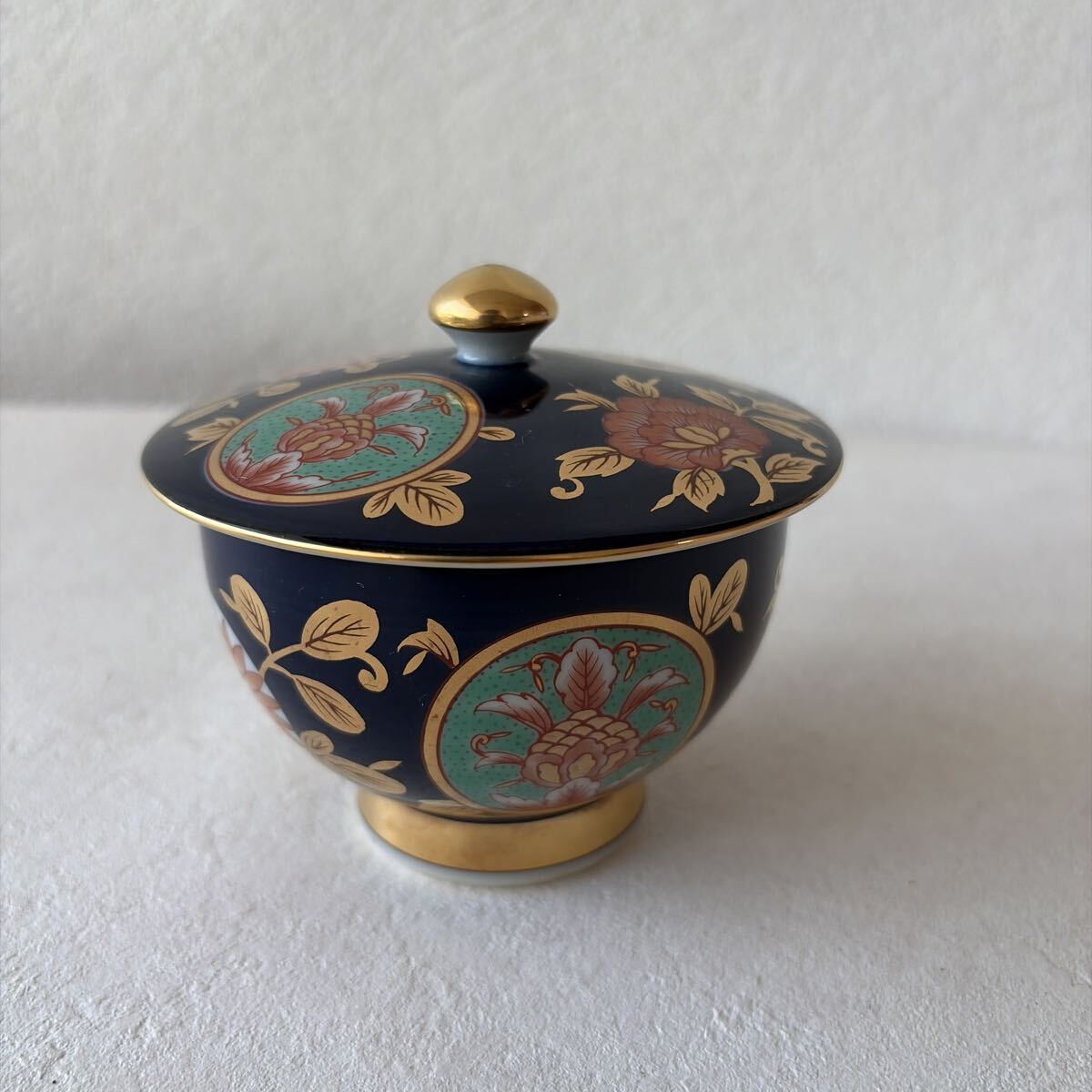 九谷焼 寿楽 嶋田寿楽 十客 蓋付碗 茶道具 茶碗 色絵 蓋茶碗 和食器