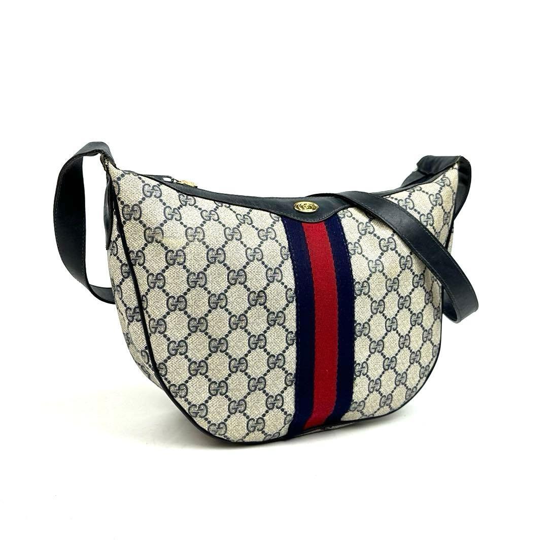 【美品】GUCCI GGスプリーム　レザー　カメラバッグ　ショルダーバッグ GUCCI グッチ ショルダーバッグ カメラバッグ GG柄 GGスプリーム 斜め