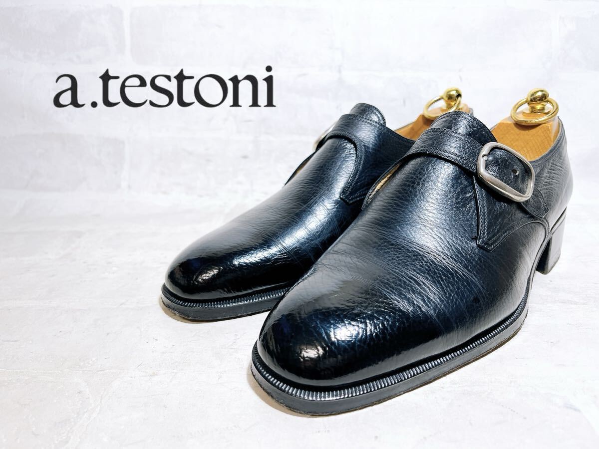 美品a.testoni アメデオテストーニ コンビスワールトゥ 6 1/2G | Shop