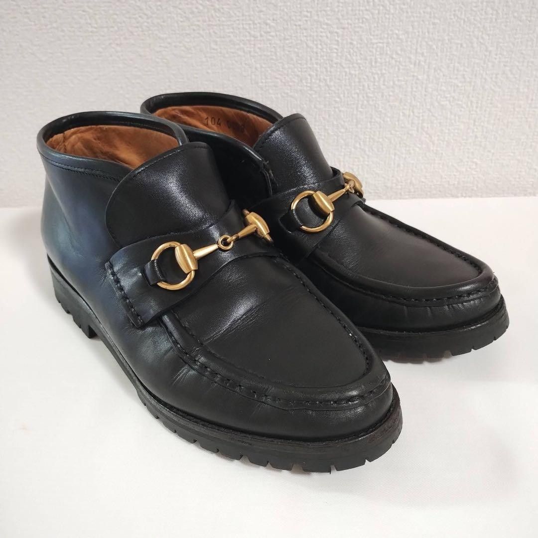 GUCCI グッチ ホースビットローファー スエード ブラック | Shop at