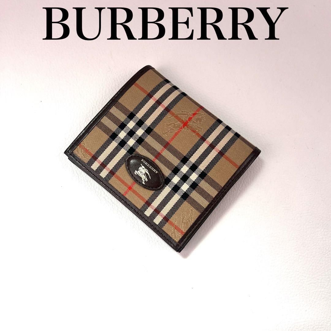Burberry バーバリー ノバチェック がま口 長財布 二つ折り財布 良品
