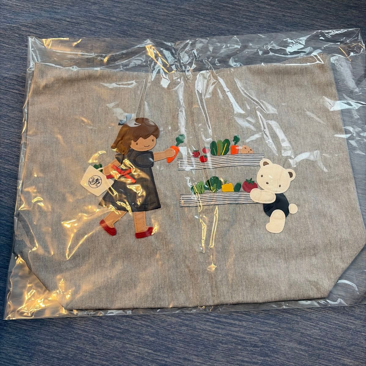 ファミリア デニムバッグ レッスンバッグ クマ柄 ネイビー | Shop at