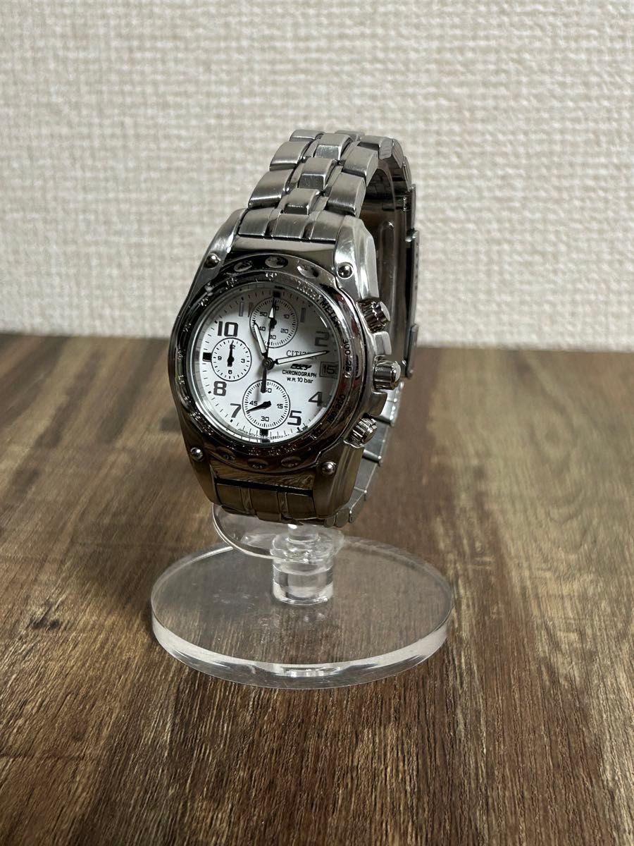 稼働 OXY クロノグラフ スペースジャック 0510-K12177CK citizen 0510 