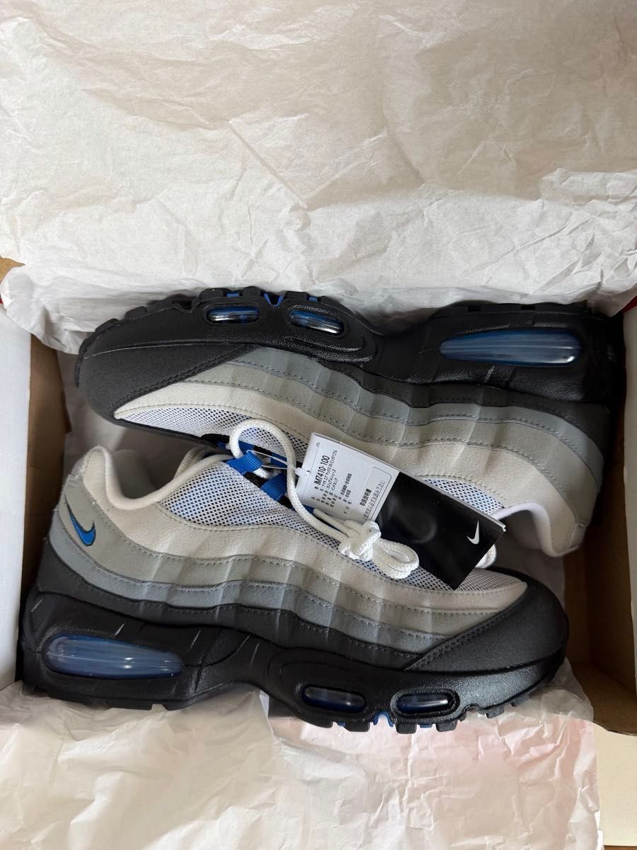 新品未使用 Nike Air Max 95 Leather Big Bubble QS Triple Black 26.5