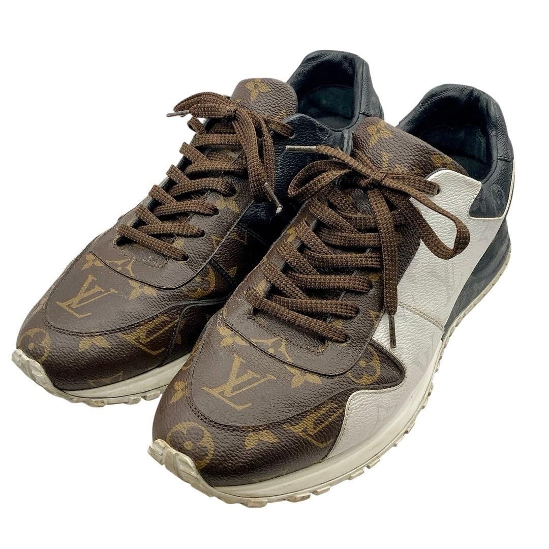 LOUIS VUITTON ルイヴィトン LVロゴ スニーカー オレンジ ブラック 約