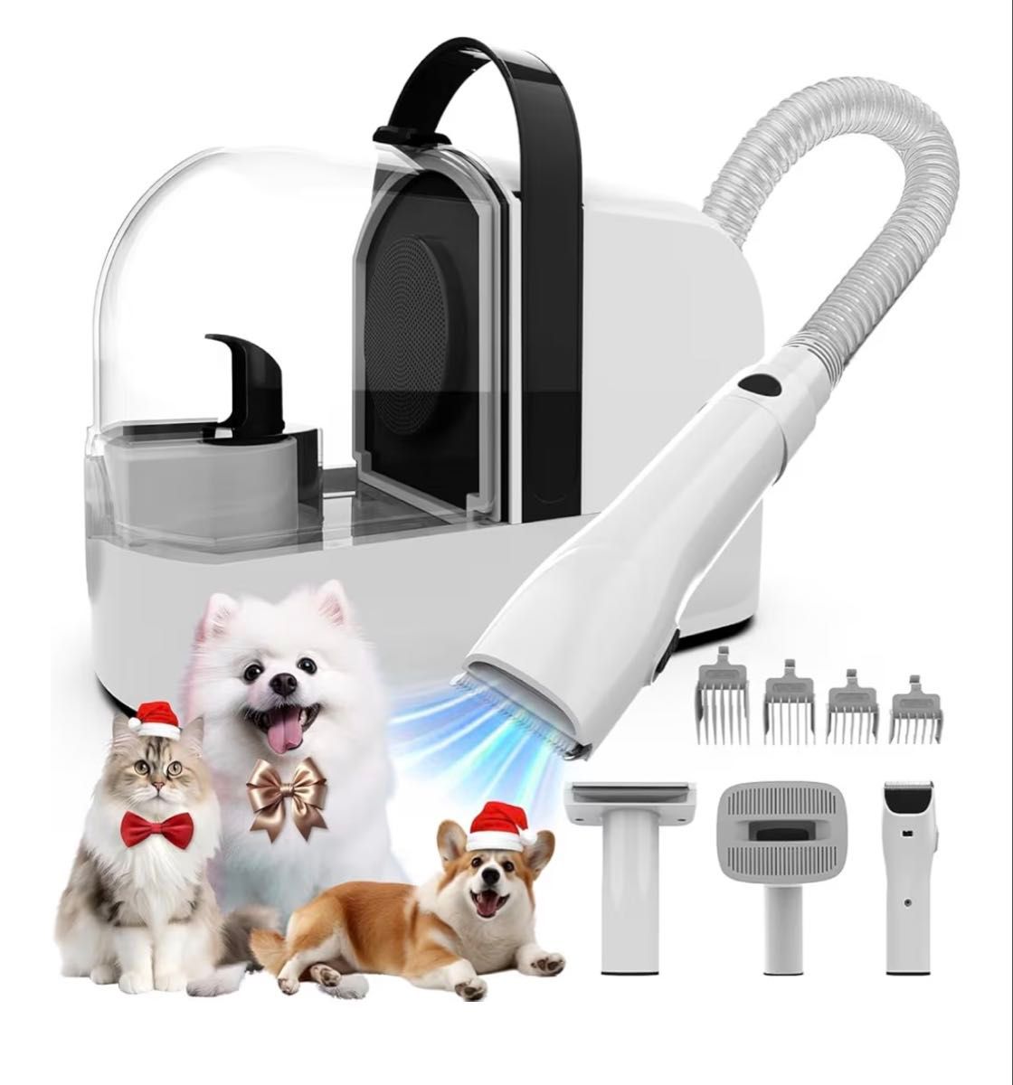 新品犬用バリカン ペット用バリカンセット グルーミング掃除機 12000PA