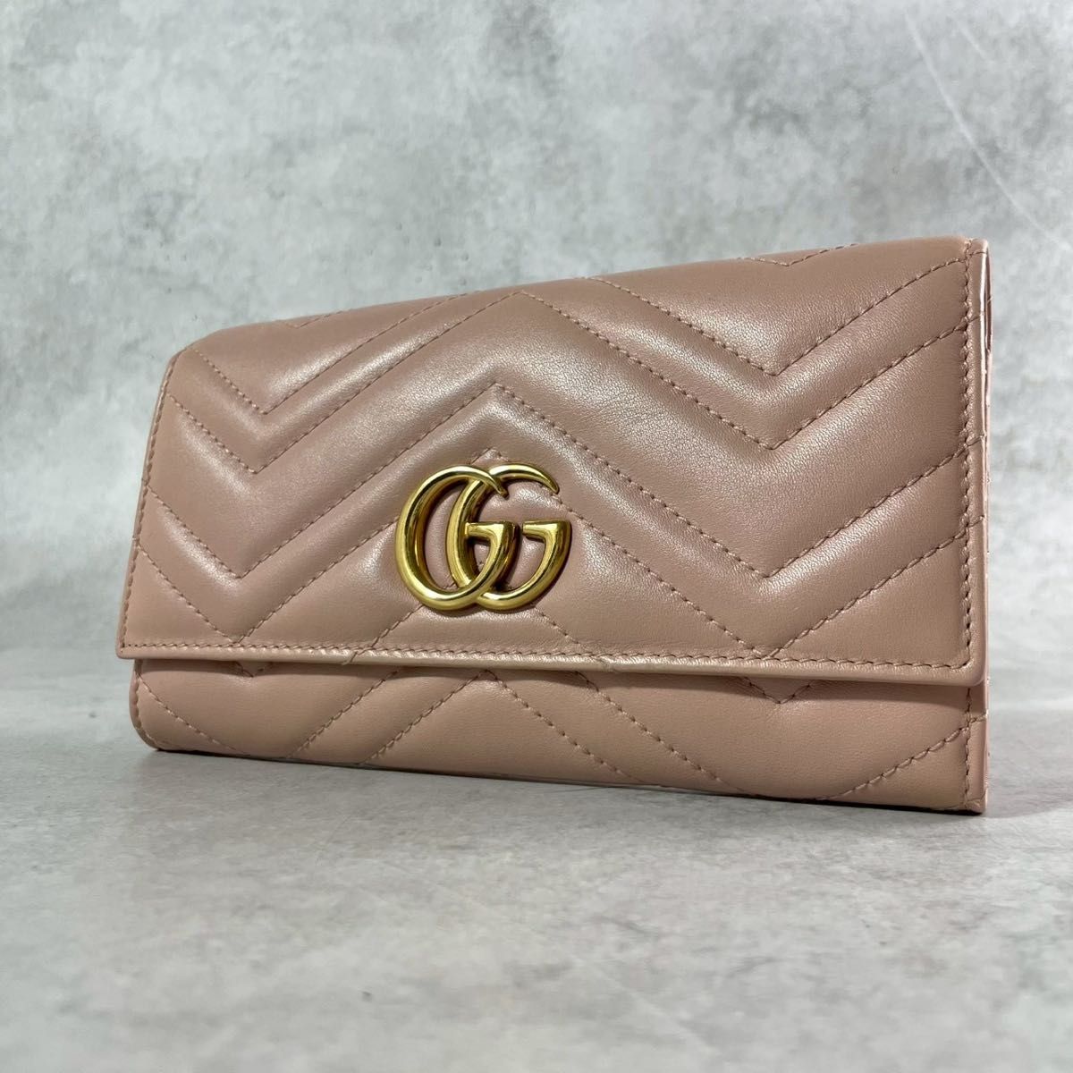 GUCCI グッチ GGマーモント 財布 フローラ コンパクトウォレット 二