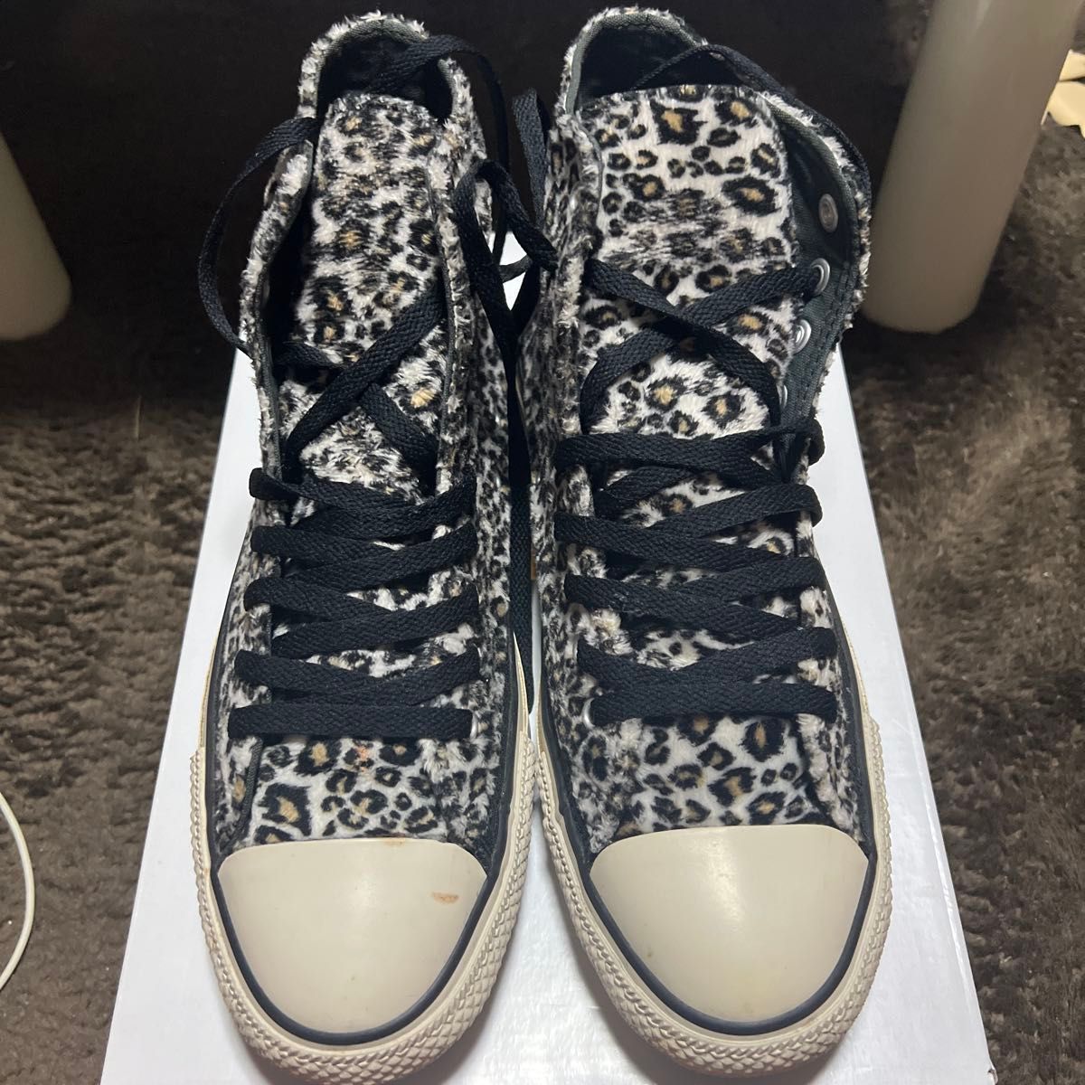 DIESEL レオパード柄スリッポンスニーカー ハイカット ストレッチ 