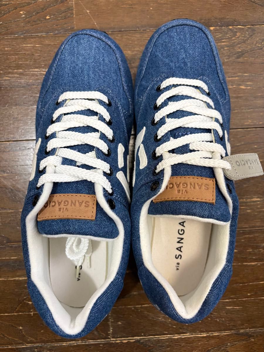 Sangacio デニム スニーカー 新品 via SANGACIO デニム スニーカー 26 にゅ〜ず デニム スニーカー