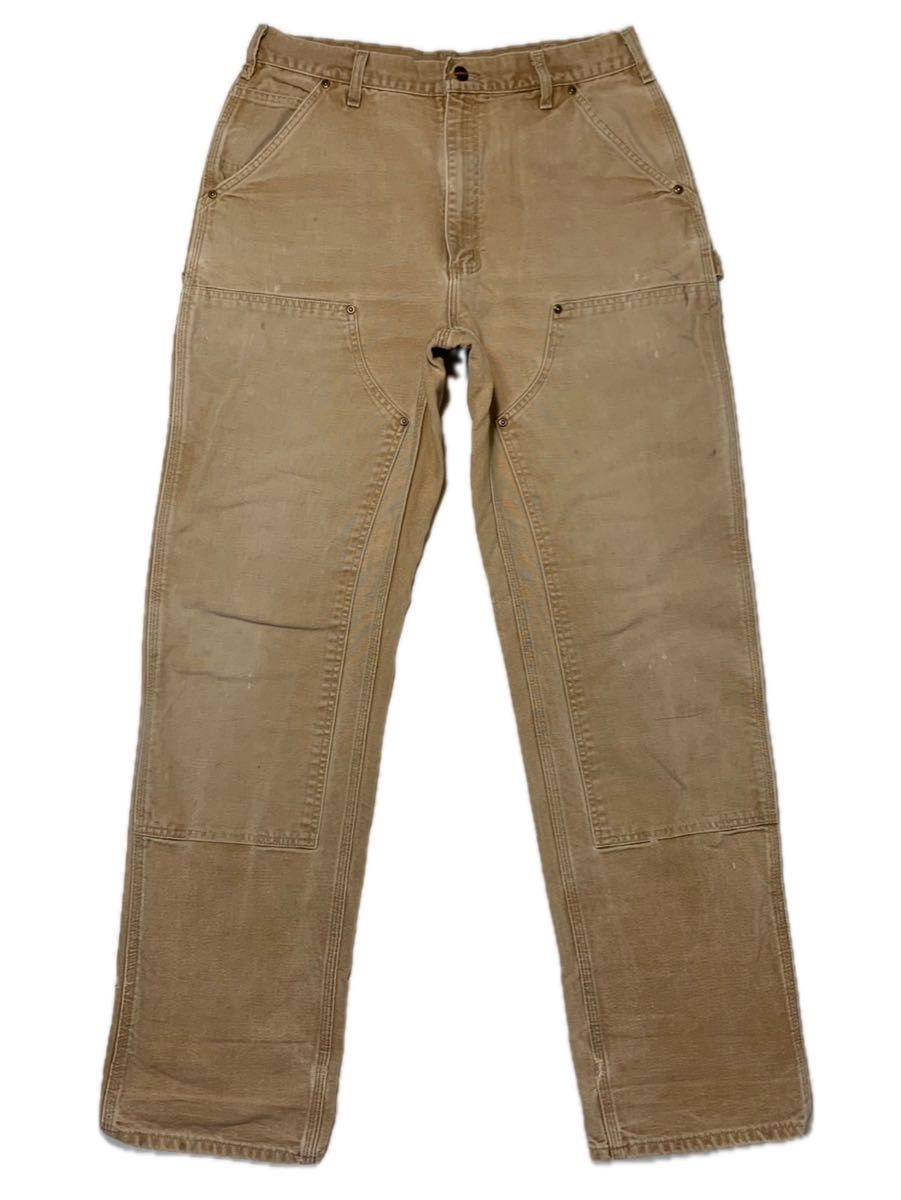 USA製 Carhartt ダブルニー ダークブラウン 32×30 ゴールデンサイズ